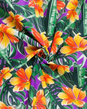 Polynesian fabric TAHITI Purple - Tissushop